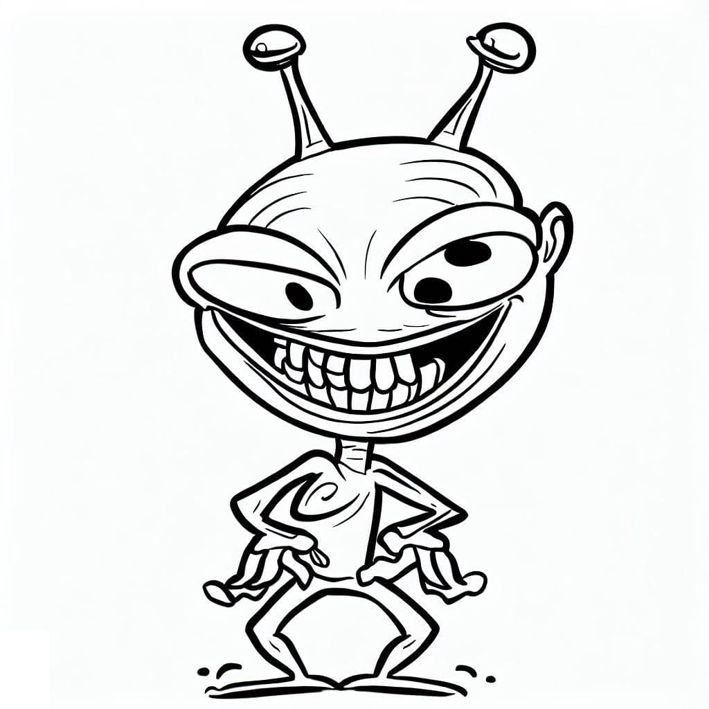 Free printable Alien coloring page #189908 from Characters collection