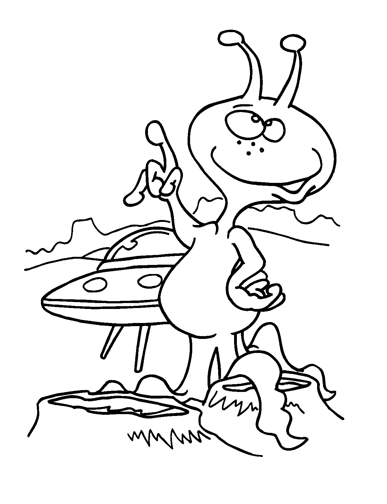 Coloring page: Alien (Characters) #94564 - Printable coloring pages