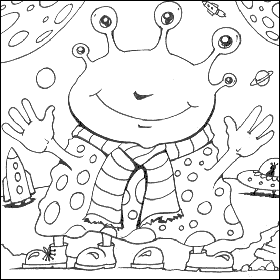 Coloring page: Alien (Characters) #94566 - Printable coloring pages