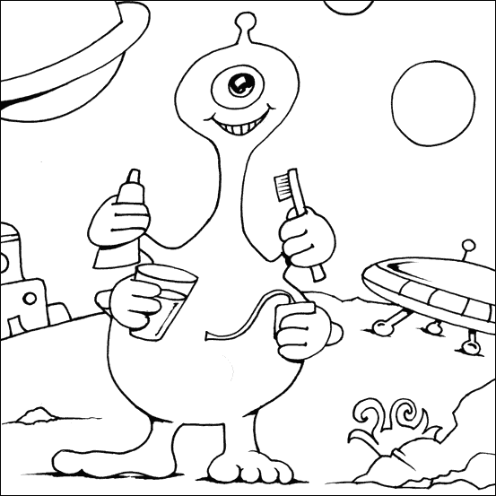 Coloring page: Alien (Characters) #94595 - Free Printable Coloring Pages