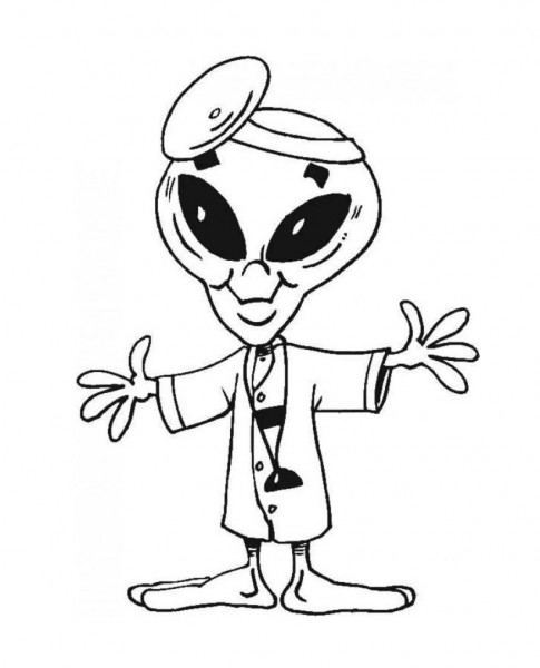 Coloring page: Alien (Characters) #94622 - Free Printable Coloring Pages