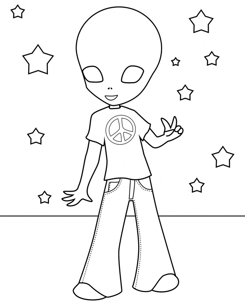 Coloring page: Alien (Characters) #94653 - Printable coloring pages