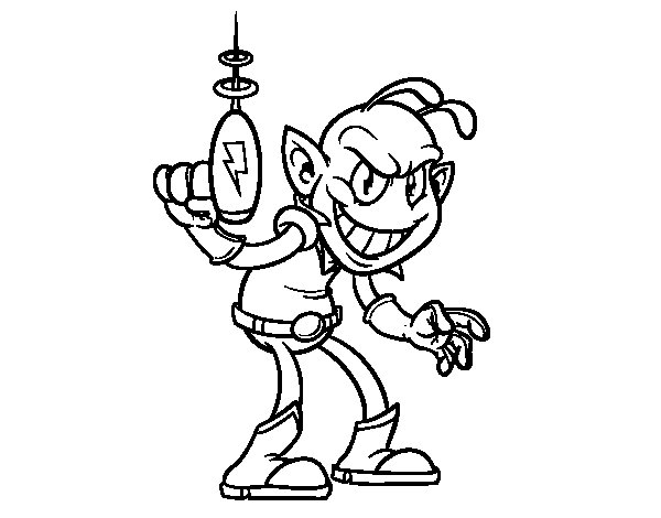 Coloring page: Alien (Characters) #94719 - Free Printable Coloring Pages