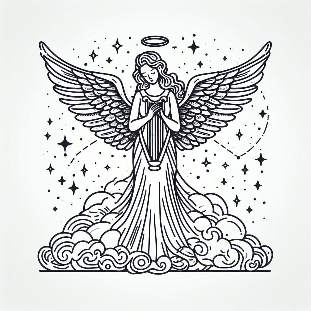 Free printable Angel coloring page #203795 from Characters collection Free printable Angel coloring page #203795 from Characters collection