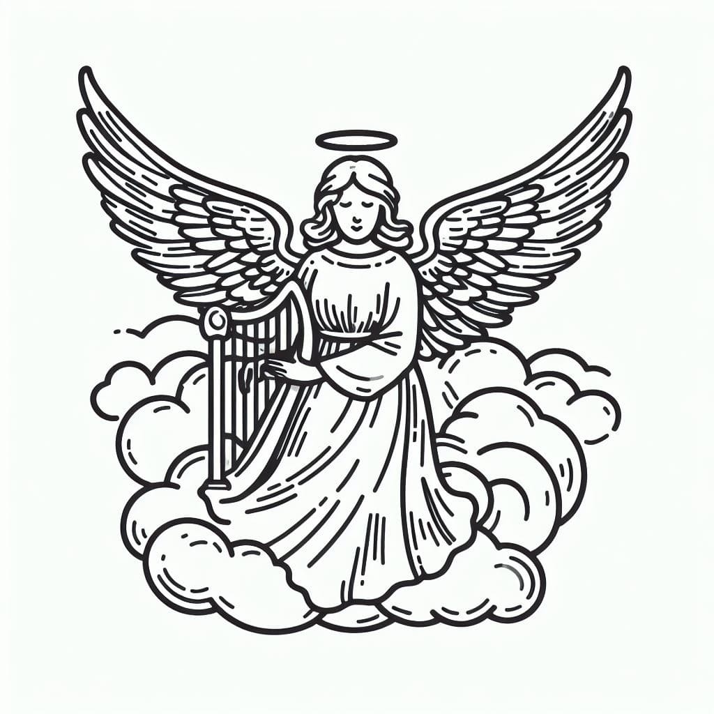 Free printable Angel coloring page #203796 from Characters collection