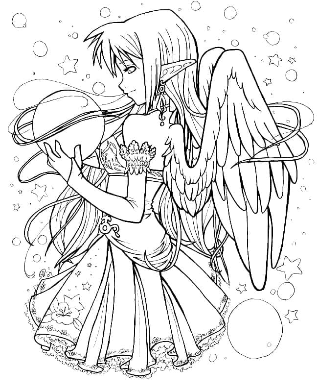 Free printable Angel coloring page #203808 from Characters collection