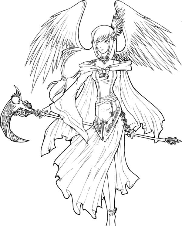 Free printable Angel coloring page #203813 from Characters collection Free printable Angel coloring page #203813 from Characters collection