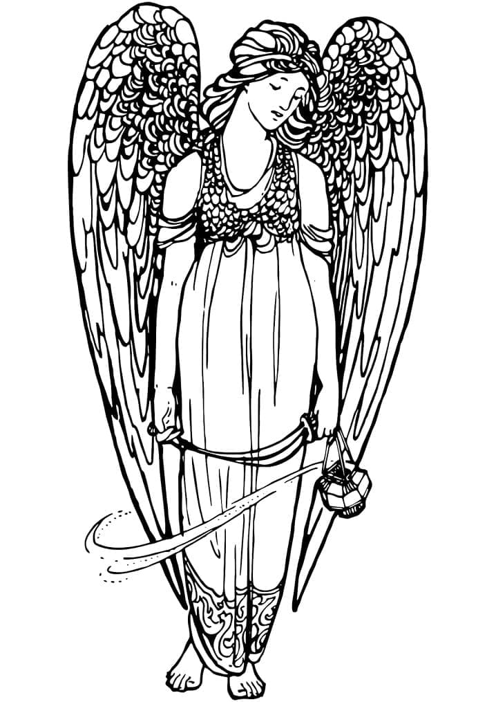 Free printable Angel coloring page #203815 from Characters collection