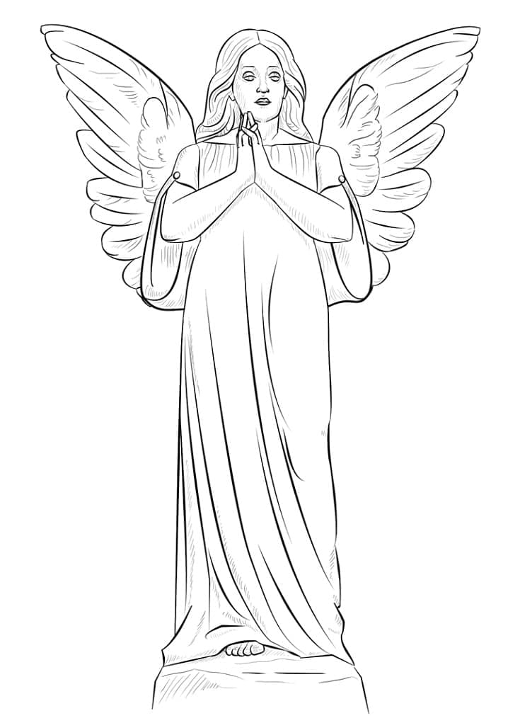 Free printable Angel coloring page #203833 from Characters collection
