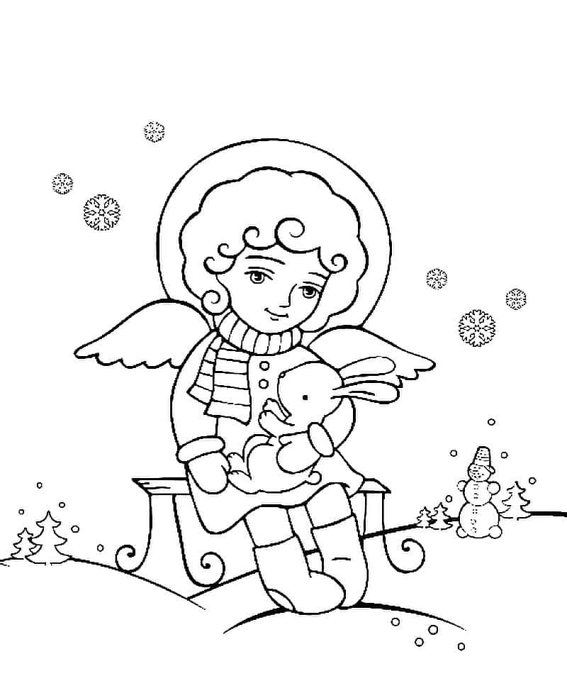 Free printable Angel coloring page #203849 from Characters collection