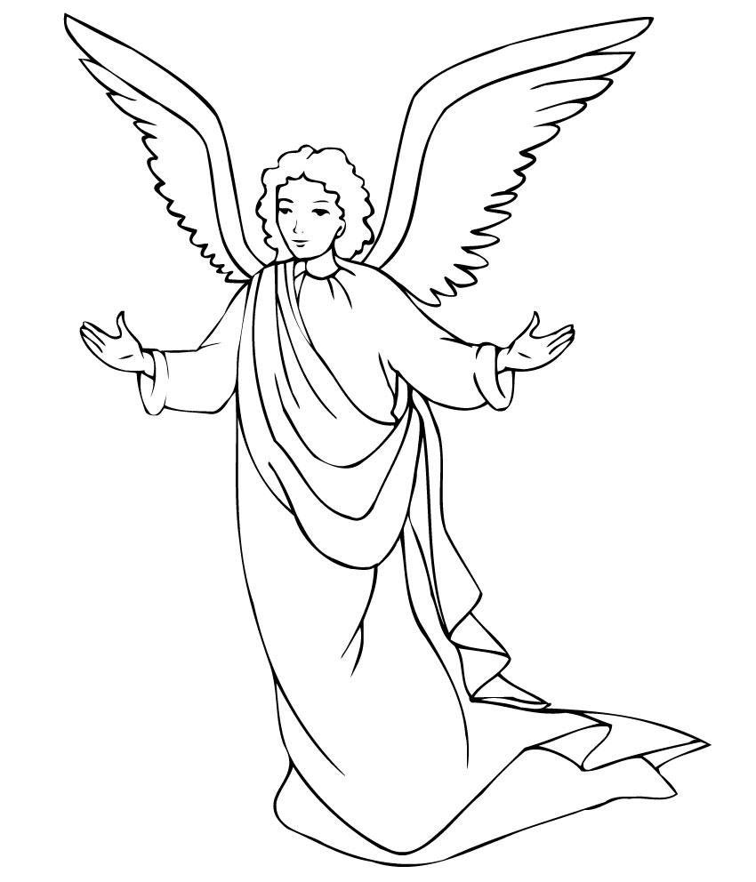 Coloring page: Angel (Characters) #86236 - Free Printable Coloring Pages