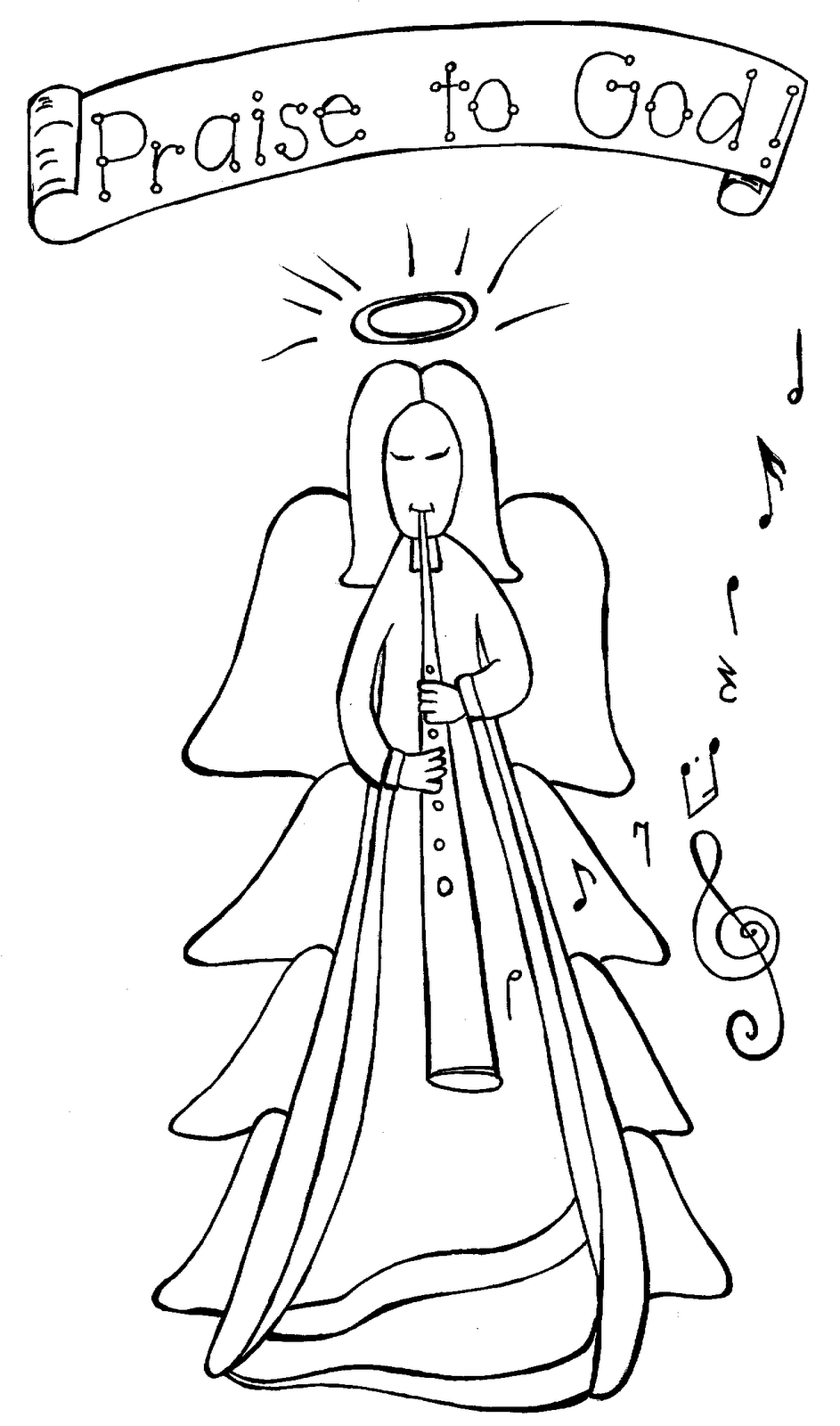 Coloring page: Angel (Characters) #86285 - Free Printable Coloring Pages