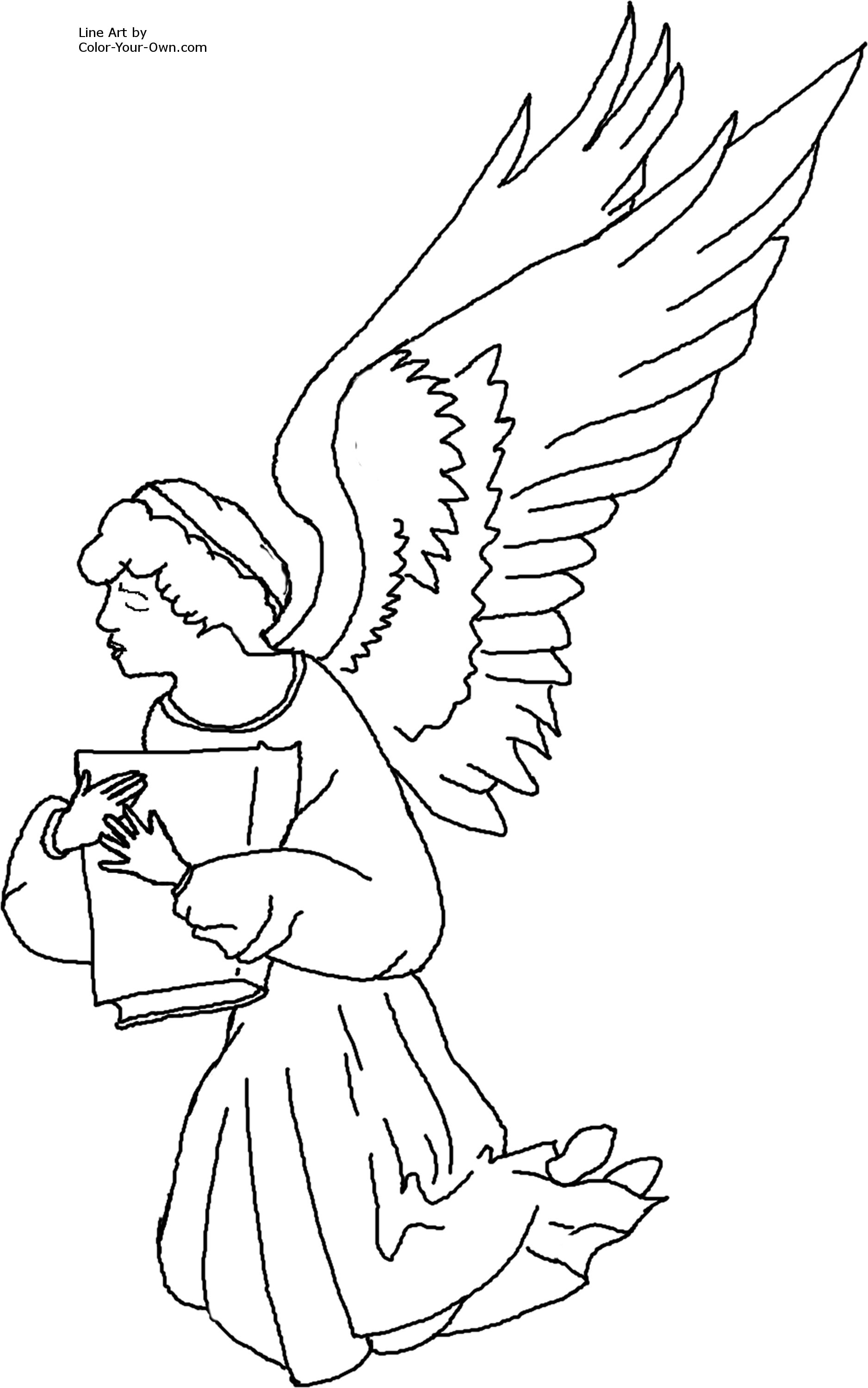 Drawings Angel (Characters) Printable coloring pages