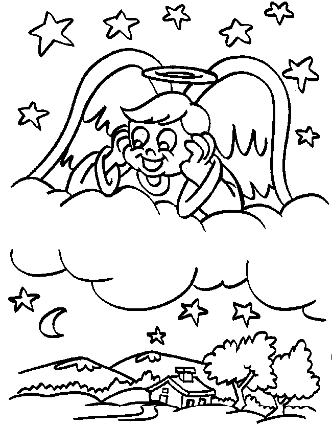 Coloring page: Angel (Characters) #86356 - Free Printable Coloring Pages