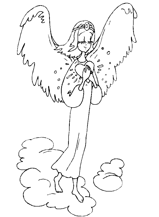 Coloring page: Angel (Characters) #86361 - Free Printable Coloring Pages