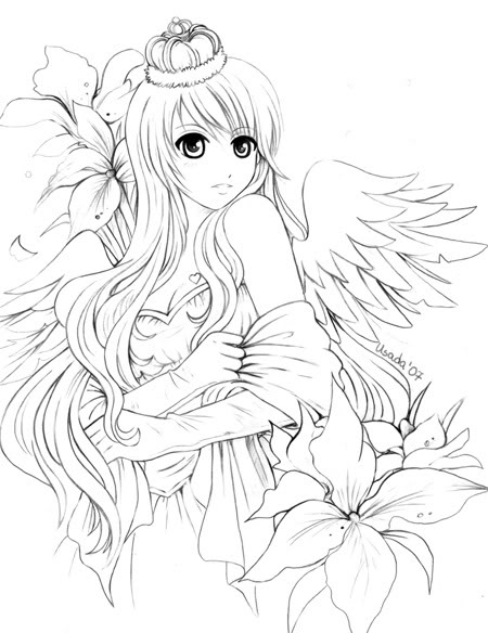 Coloring page: Angel (Characters) #86429 - Free Printable Coloring Pages