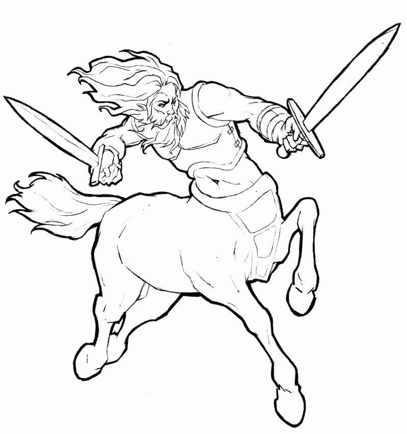 Free printable Centaur coloring page #209598 from Characters collection