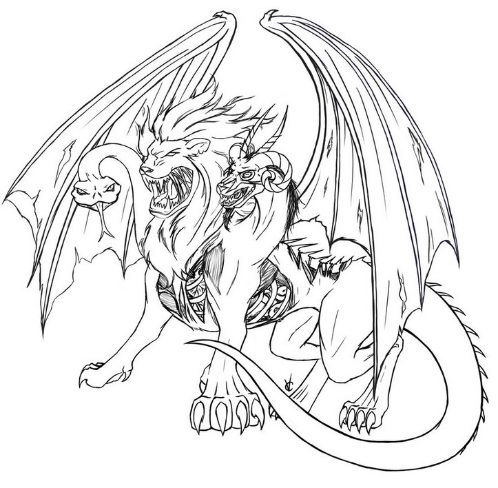 Coloring page: Chimera (Characters) #149073 - Free Printable Coloring Pages