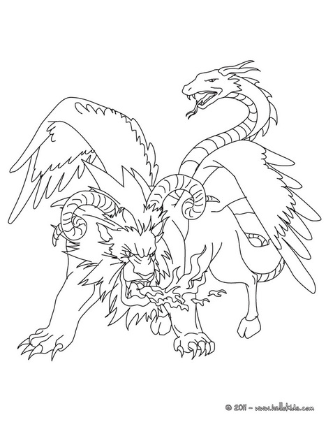 Coloring page: Chimera (Characters) #149313 - Printable coloring pages
