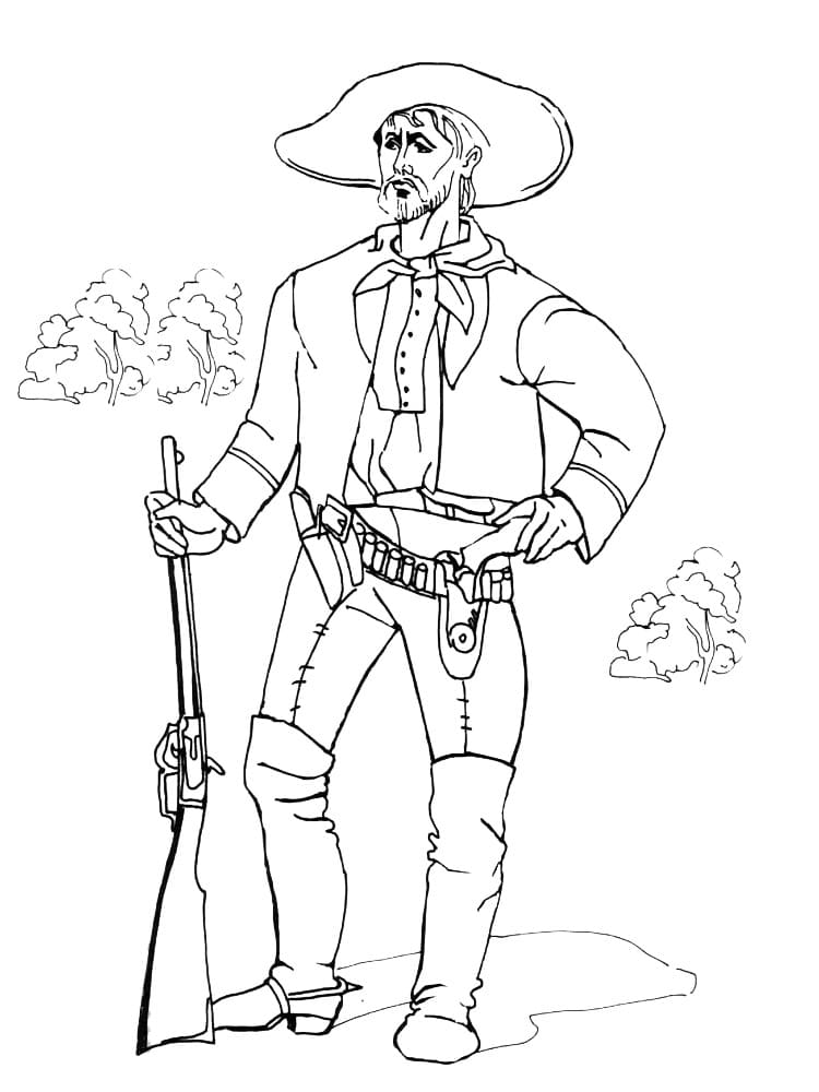 Free printable Cowboy coloring page #213509 from Characters collection
