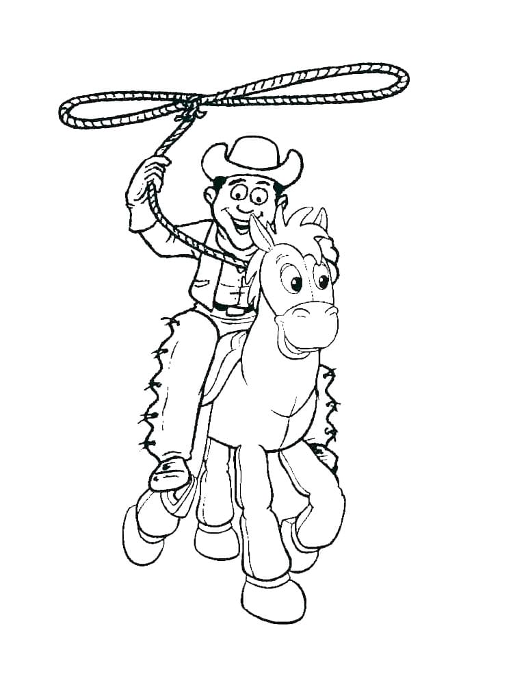 Free printable Cowboy coloring page #213511 from Characters collection