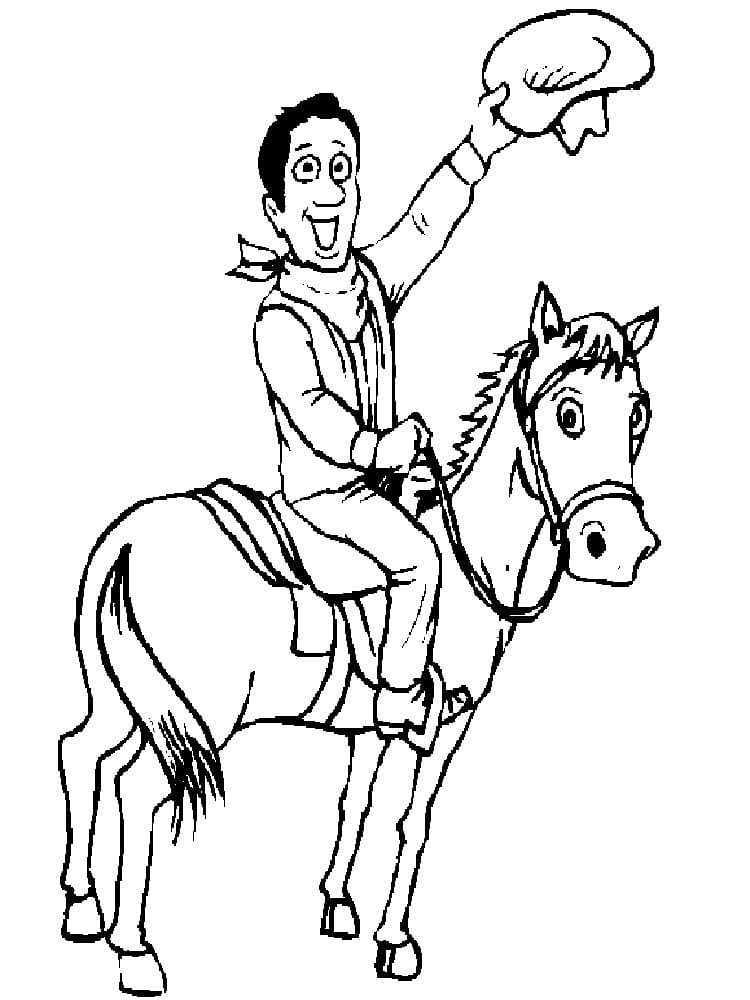 Free printable Cowboy coloring page #213512 from Characters collection
