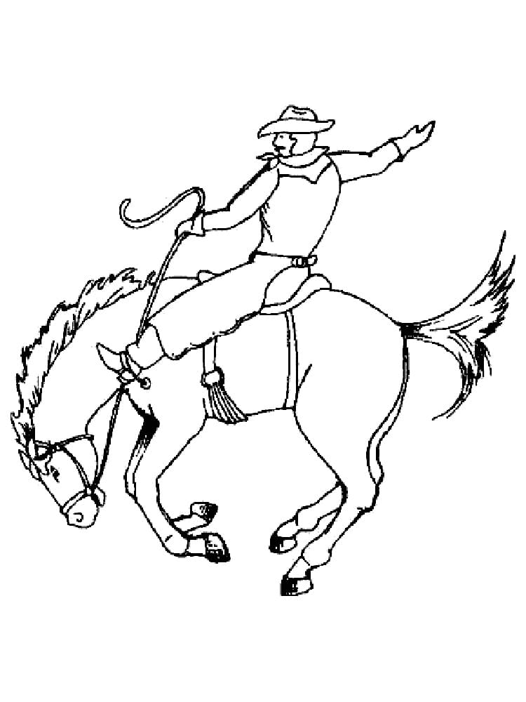 Free printable Cowboy coloring page #213513 from Characters collection Free printable Cowboy coloring page #213513 from Characters collection