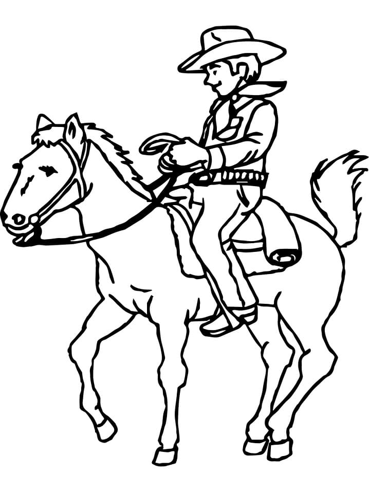 Free printable Cowboy coloring page #213524 from Characters collection