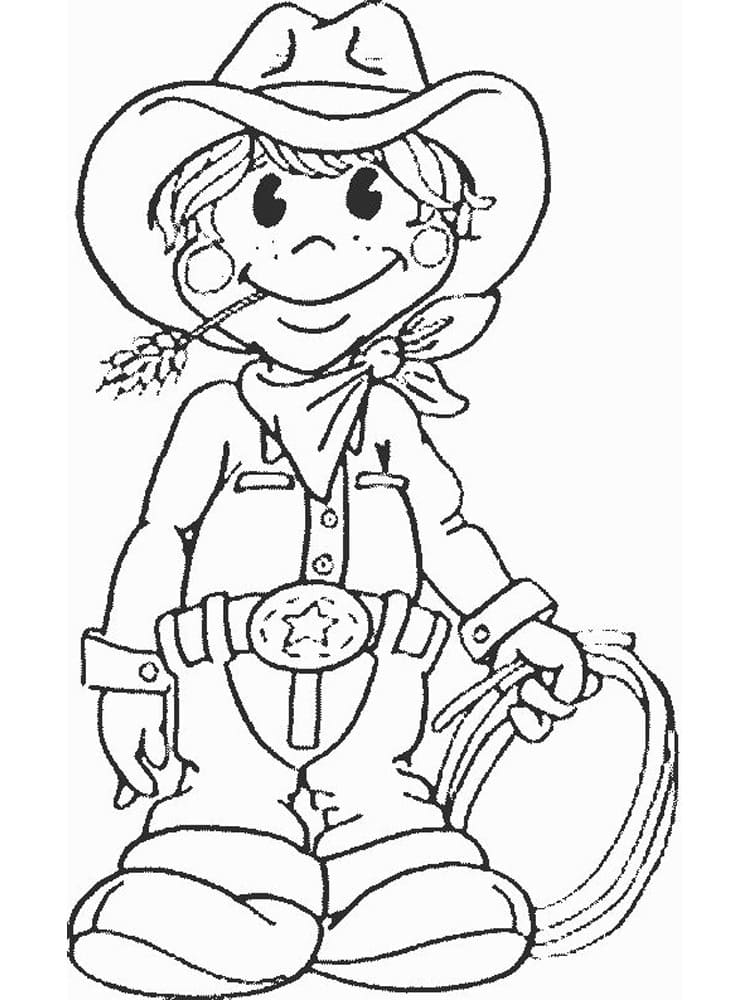 Free printable Cowboy coloring page #213525 from Characters collection