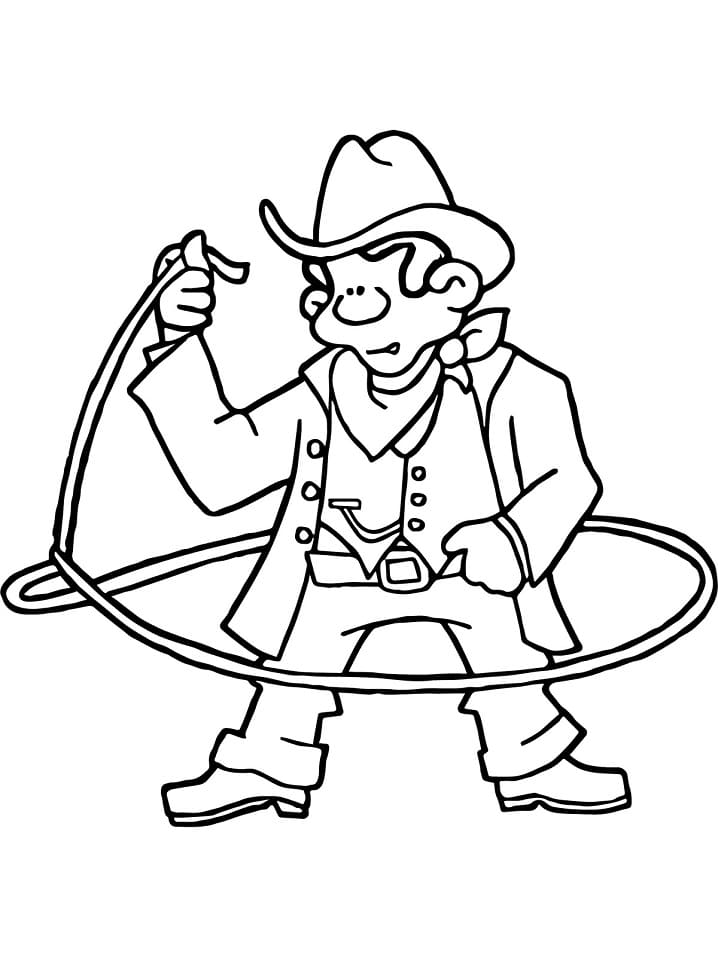 Free printable Cowboy coloring page #213527 from Characters collection