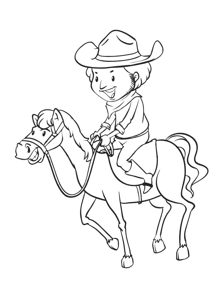 Free printable Cowboy coloring page #213537 from Characters collection