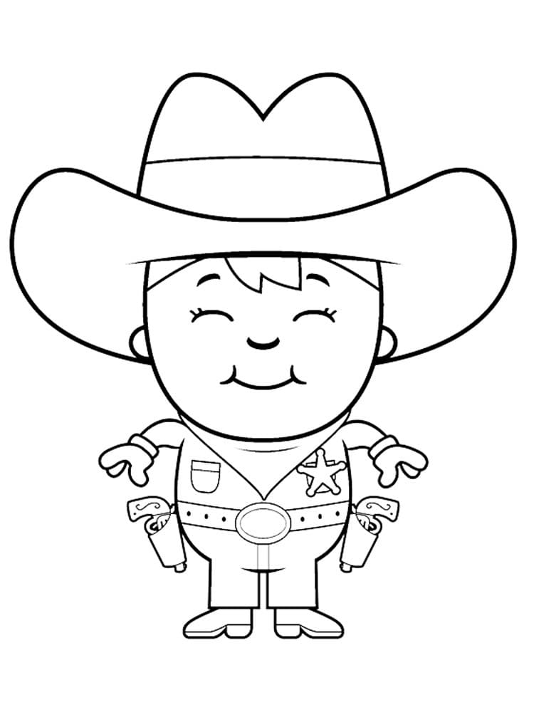 Free printable Cowboy coloring page #213538 from Characters collection Free printable Cowboy coloring page #213538 from Characters collection