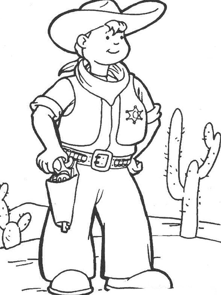 Free printable Cowboy coloring page #213539 from Characters collection