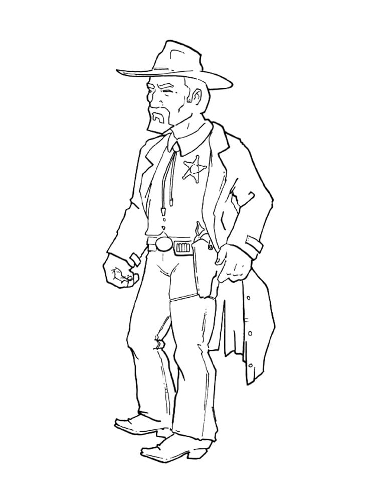 Free printable Cowboy coloring page #213542 from Characters collection