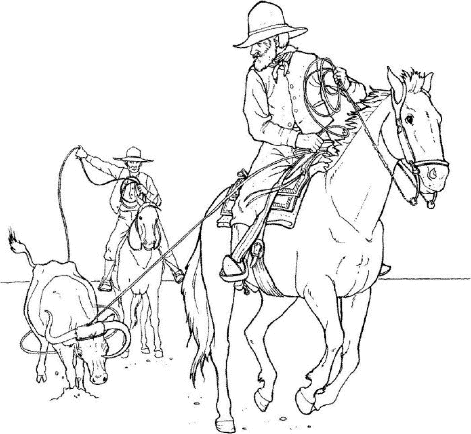 Coloring page: Cowboy (Characters) #91414 - Free Printable Coloring Pages