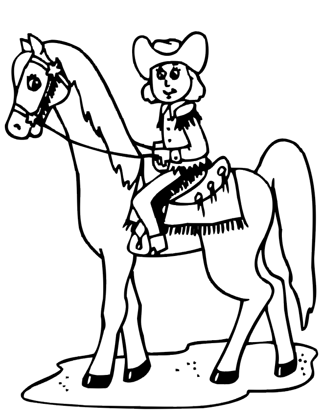 Coloring page: Cowboy (Characters) #91420 - Printable coloring pages