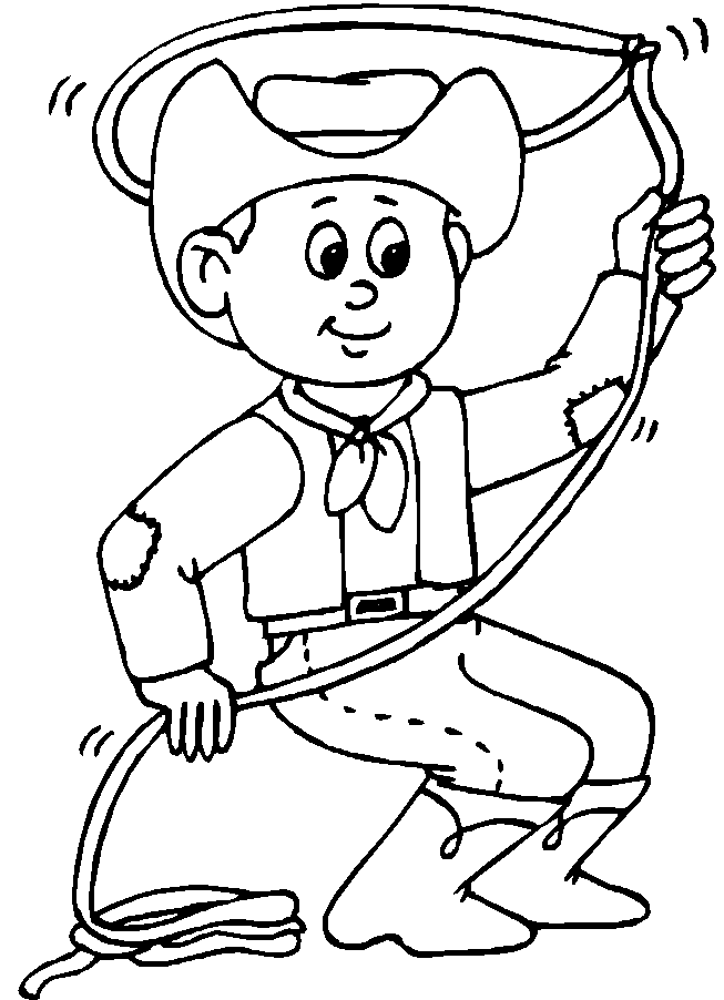 Coloring page: Cowboy (Characters) #91421 - Free Printable Coloring Pages
