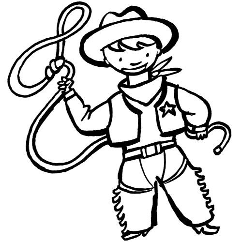 Coloring page: Cowboy (Characters) #91434 - Free Printable Coloring Pages