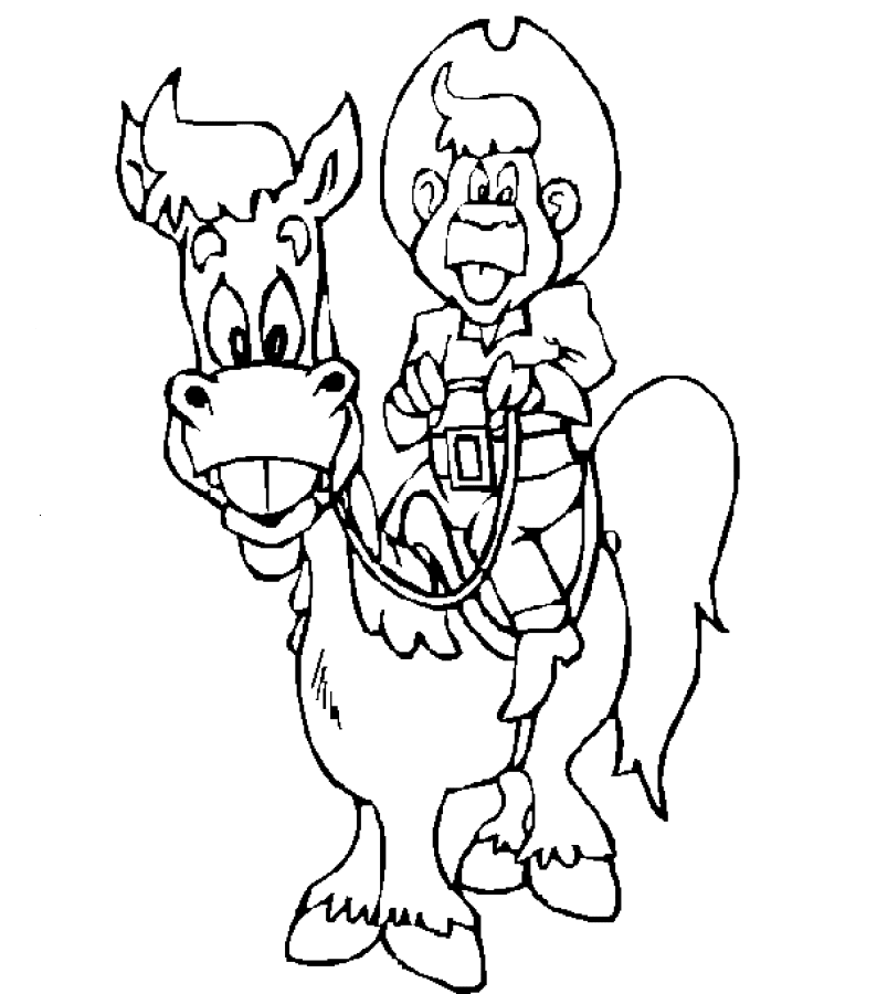 Coloring page: Cowboy (Characters) #91445 - Printable coloring pages
