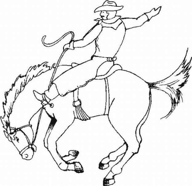 printable bull riding coloring pages