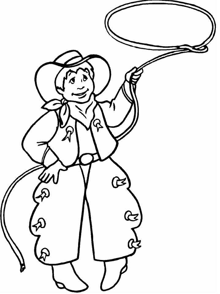 Coloring page: Cowboy (Characters) #91447 - Free Printable Coloring Pages