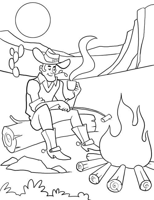 Coloring page: Cowboy (Characters) #91462 - Free Printable Coloring Pages
