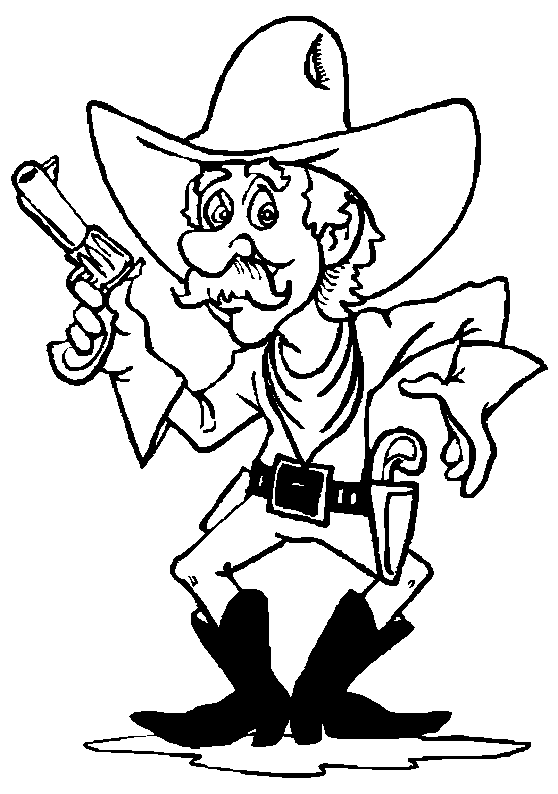 Coloring page: Cowboy (Characters) #91463 - Free Printable Coloring Pages