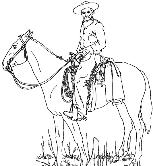 Coloring page: Cowboy (Characters) #91465 - Free Printable Coloring Pages