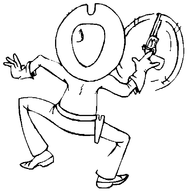 Coloring page: Cowboy (Characters) #91491 - Free Printable Coloring Pages