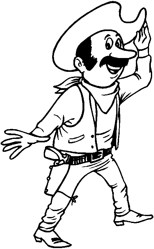 Coloring page: Cowboy (Characters) #91512 - Free Printable Coloring Pages
