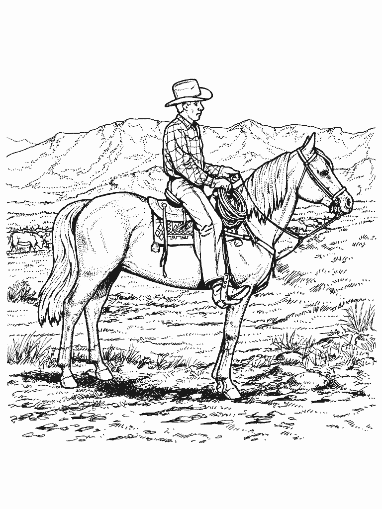 Coloring page: Cowboy (Characters) #91518 - Free Printable Coloring Pages