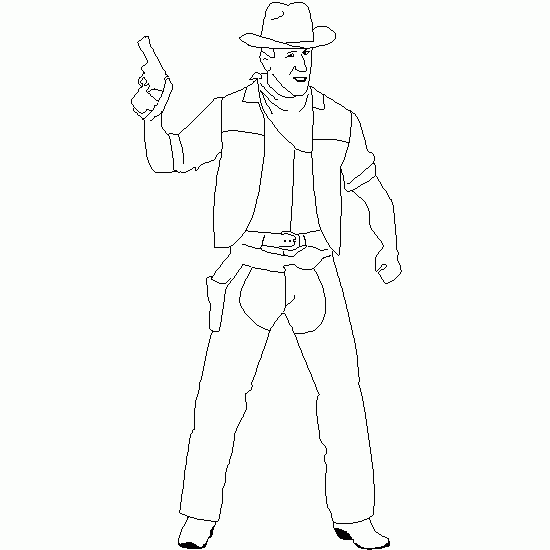 Coloring page: Cowboy (Characters) #91530 - Printable coloring pages