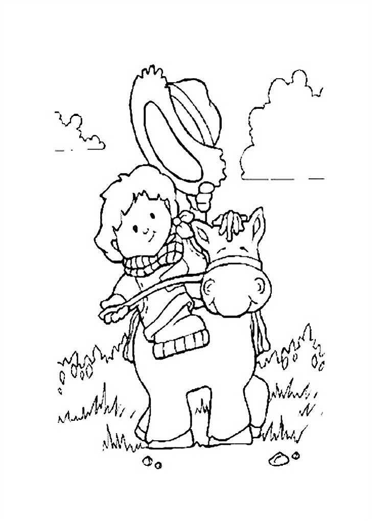 Coloring page: Cowboy (Characters) #91536 - Free Printable Coloring Pages