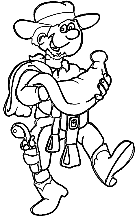 Coloring page: Cowboy (Characters) #91542 - Free Printable Coloring Pages